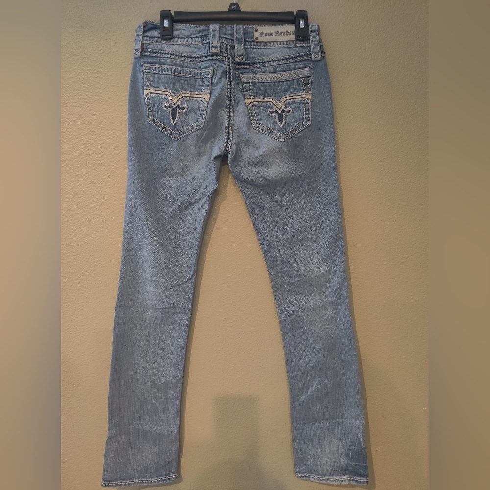 Ladies Rock Revival Susan straight leg jeans size 28